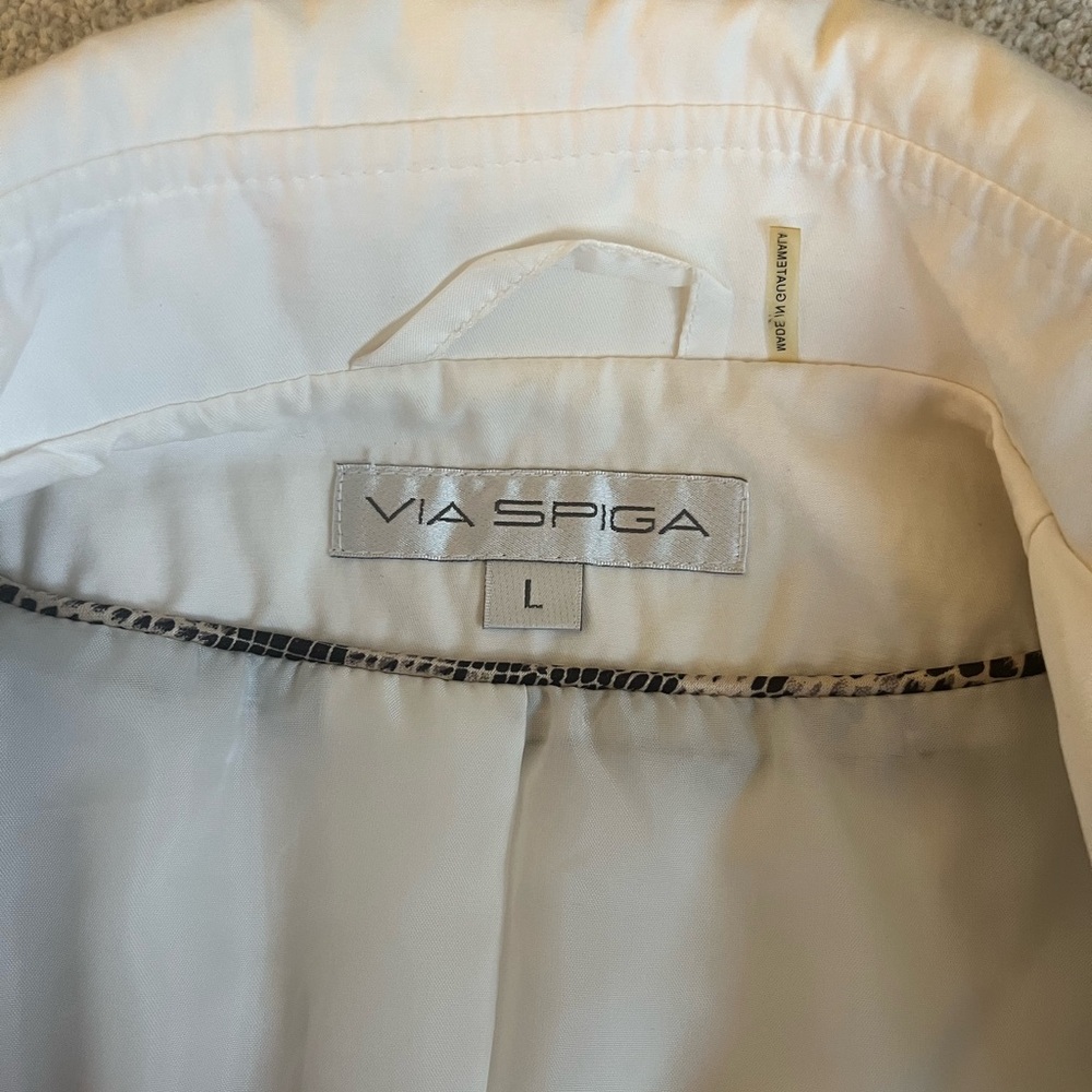 Via Spiga White Belted Trench Coat - Picture 5 of 9